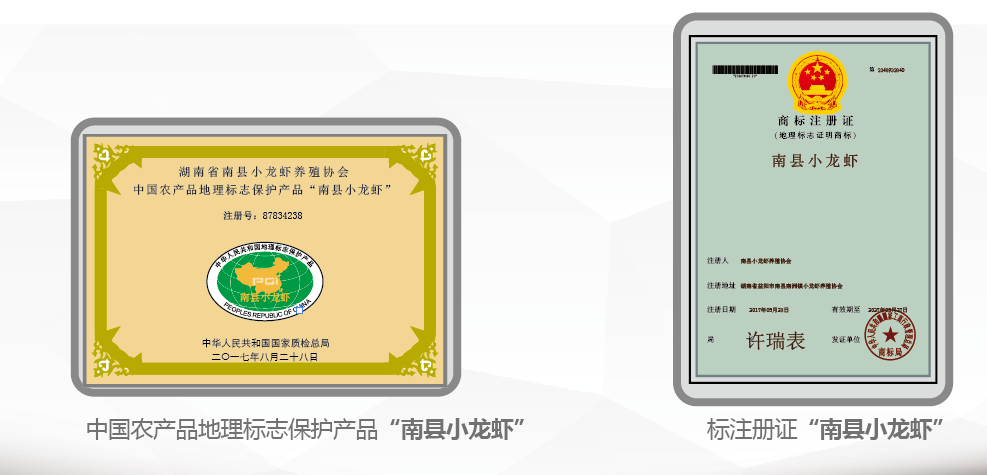 益阳南县小龙虾 地理标志商标